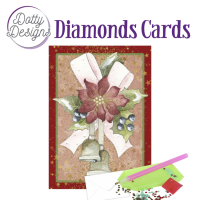 D0tty Design® - Set van 5 diamond painting kerstkaarten 10x15cm (set 4)
